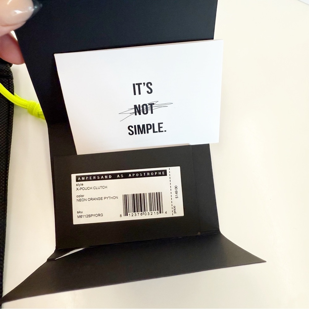 NWT Ampersand as Apostrophe Leather Python Textur… - image 7